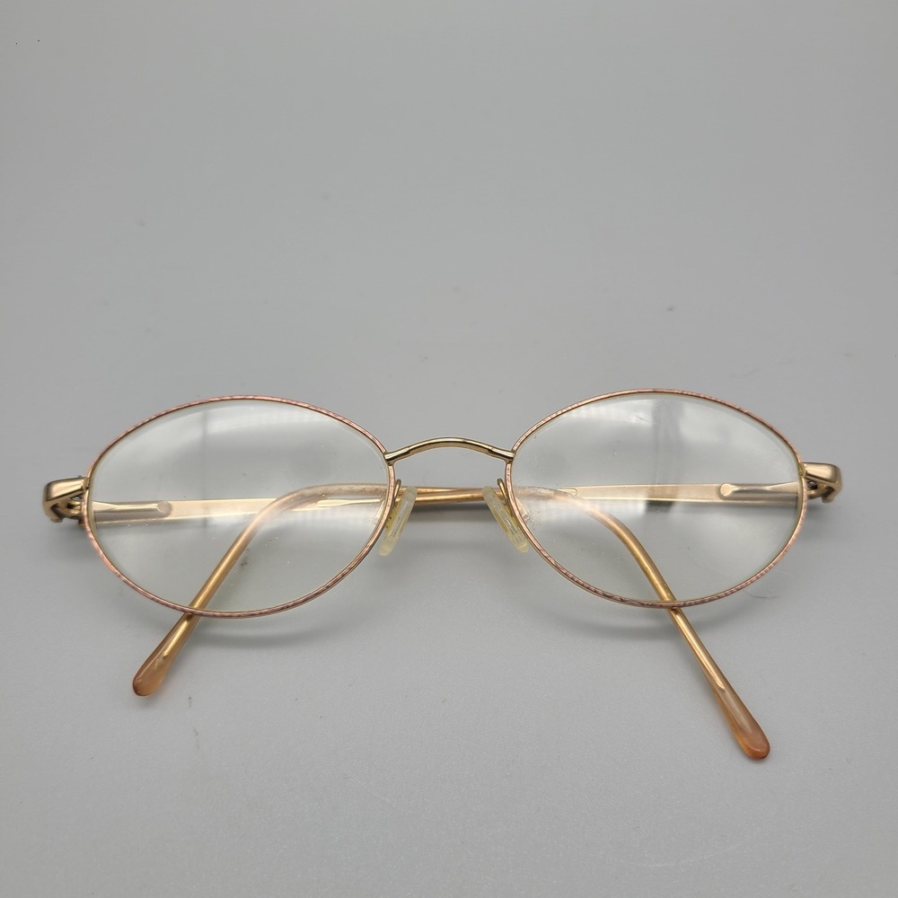 Marcolin MA 9229 Gold Oval Eyeglasses Frames Italy 52-19-135 Vintage Mens Womens